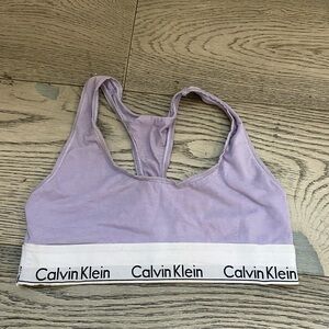 calvin klein purple sports bra